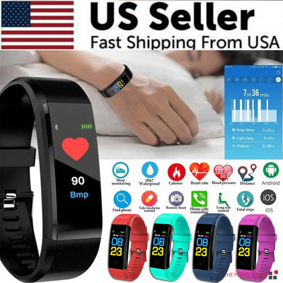 Fitness Smart Watch Activity Tracker Heart Rate For Women Men Oxygen Puce Gaia