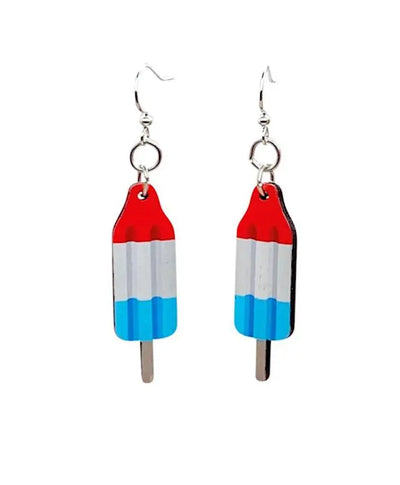 4th of July Popsicle Earrings 1711 Red Sunflower