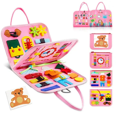 Montessori Toddler Busy Board,Autism Sensory Toys Educational Activity Green Mulberry