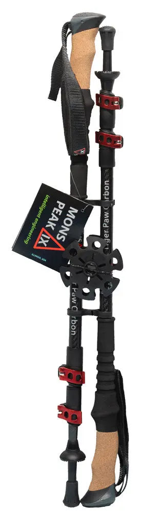 Mons Peak IX Tiger Paw Carbon Trekking Poles Triangulum