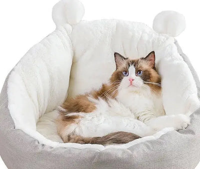 Fast Shipping CAT BED SLEEPING BAG (Grey-Medium) Teal Zeus